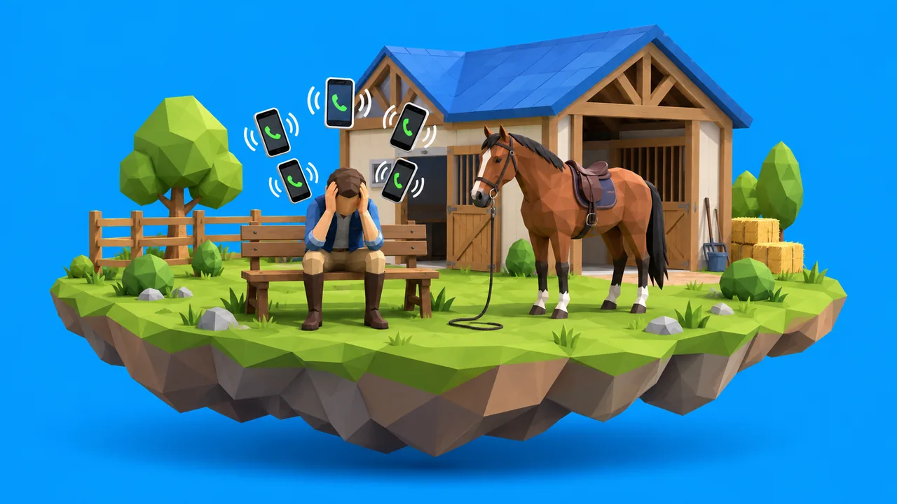 Cheval dans une &eacute;curie, illustration de l'article sur le g&eacute;rant esclave de ses cavaliers